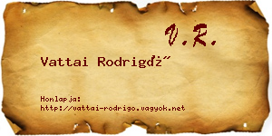 Vattai Rodrigó névjegykártya